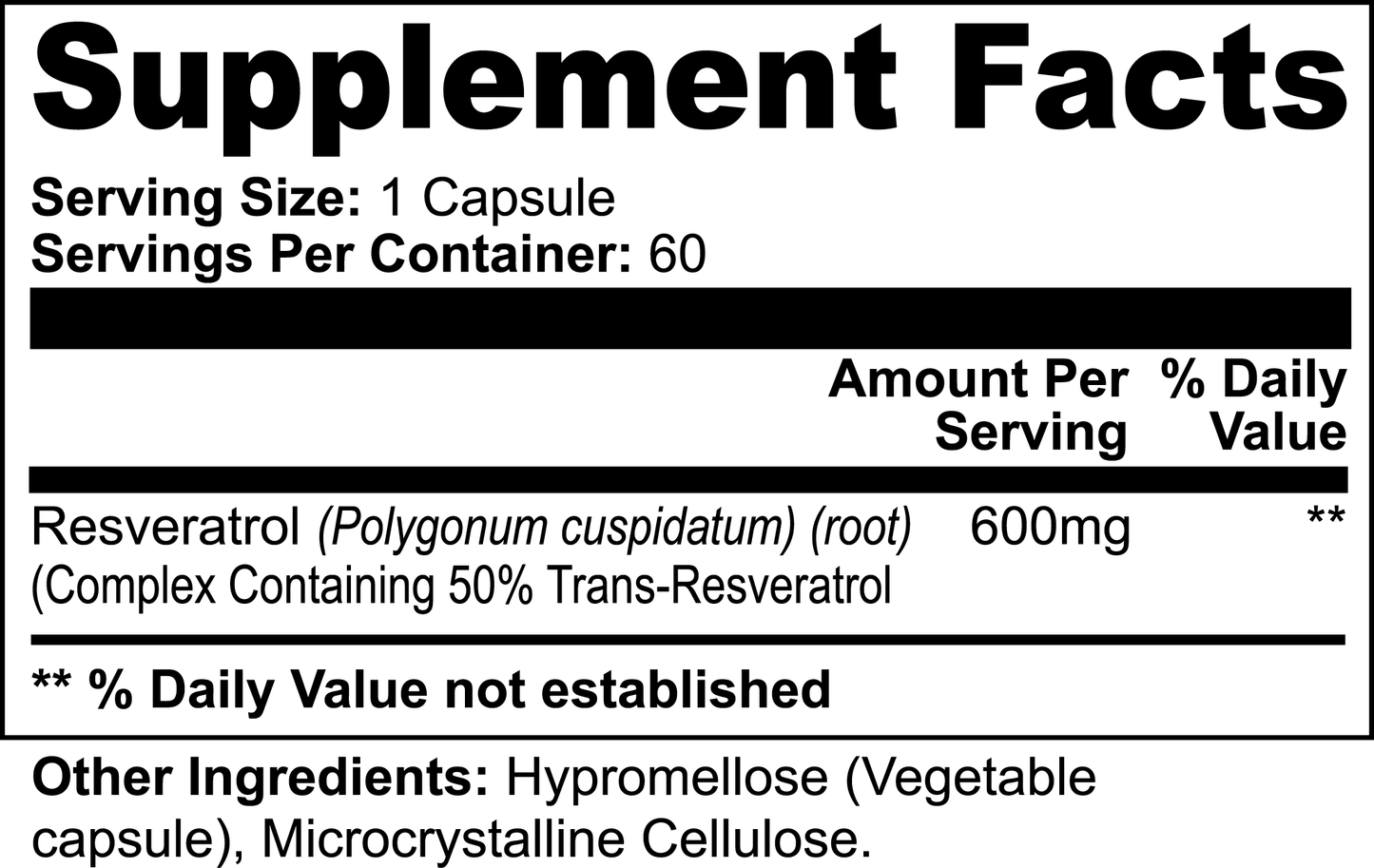 Resveratrol - NAD+ 600mg