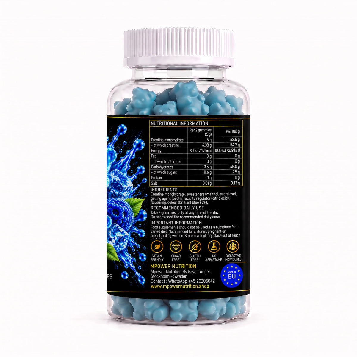 Creatine Gummies – Raspberry- 60 Gummies