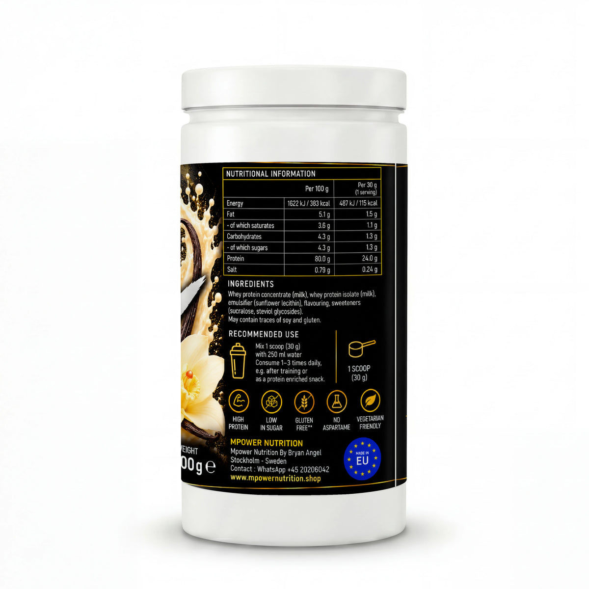Mpower premium Whey Protein Vanilla - 1000g